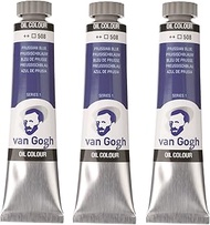 Tarens T0204-508-3 Van Gogh Prussian Blue, Set of 3, 0.7 fl oz (20 ml)