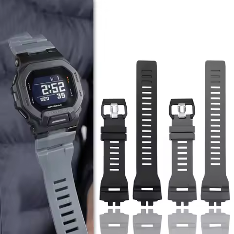 WatchBand Bracelet For G-SHOCK Casio GBD-200-1A GBD-200RD-4 Soft Silicone Strap Black Watch Belt Wat