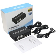 ☀AVAILL☀ HDMI KVM Switch 2x1 4K HDMI USB Switch Selector 2 in 1 out with 4 Port USB Hub Desktop Con