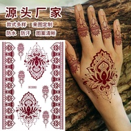 Zhengxiang 2025 Brown Lace tattoo Sticker Waterproof henna tattoo Temporary henna tattoo