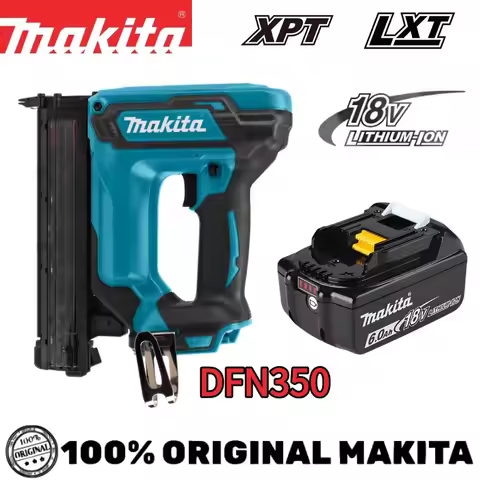 Original Makita DFN350 Cordless Brad Nailer 15-35mm Nails Lightweight Compact for Trim & Finish Carp