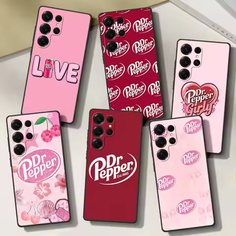 Cherry Drink D-Dr-P-Pepper Case for Samsung Galaxy S24 S25 S20 S21 S22 Ultra S23 FE S7 Edge S9 S8 S1