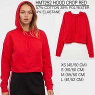 H&M 252 Crop Red Women's Hoodie