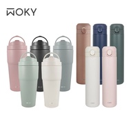 【WOKY 沃廚】 手提激凍輕芯鈦瓷保溫杯750ml(送彈蓋600ml)