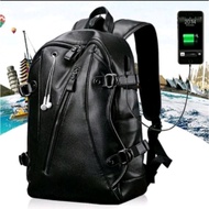 MEN'S GENUINE LEATHER BACKPACK LEATHER BACKPACK MEN'S BACKPACK