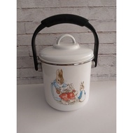 Enamel Food Container, Enamel Rabbit Food Container, Enamel Food Container, Peter Rabbit/, Cute Food