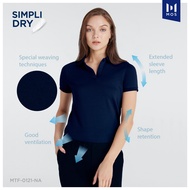 MOS SimpliDry Plus เสื้อโปโลผู้หญิง คอปกแขนสั้น MTF-0121 สีเทาเมทัล สีกรมเนวี่ สีแดงเบอกันดี้ สีข้าว
