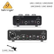 Behringer U-Phoria UM2 / UMC22 / UMC202HD / UMC204HD / UMC 404HD USB Audio Interface Pre amplifier S