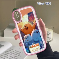 (Wave Case) For Vivo Y91 Y91C Y95 Y85 V9 Y81 Y71 Y67 V5 V5S Y53 Casing Cartoon (Bears) Shockproof Phone Softcase Full Cover Camera Protection Cases