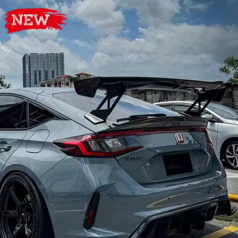 1600mm GT Spoiler for Civic FL5/FL1 Type R 2.0 VOLTEX-Style Carbon Fiber Wing Lip Trim Bodykit For F