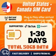 【US + Canada SIM Card】【2-in-1 SIM】USA SIM Card Canada SIM Card USA Canada SIM Card US Canada 美国加拿大 S