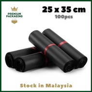 25*35cm 100pcs Black Colour Flyer / Courier Bag / Plastic Bag / Packing Bag / Beg Plastic Kurier / 快