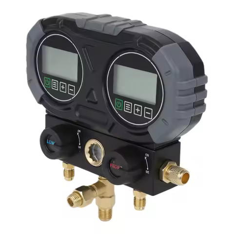 Electronic Pressure Gauge for HVAC Systems 0 to 60 bar Range Compatible with R134A R410A R32 R22 R40