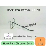 GANTUNGAN Chrome RamHOOK 15 Cm Hook Stick Hanger Ram Display Accessories