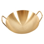 PQS กระทะสแตนเลส 2หู กระทะ2หูใบใหญ่ กระทะสแตนเลสก้นลึก กระทะทรงลึก กะทะ2หู สแตนเลส กระทะผัด กระทะทอด