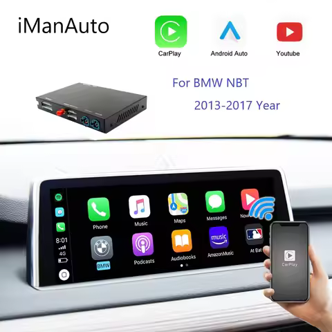 Wireless Carplay Android Auto for BMW F20 F21 F23 F30 F31 F32 F33 F34 F36 F01 F02 F48 F15 F56 NBT Mi