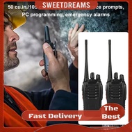 2Pcs Long Range Transceiver with Flashlight Rechargeable for Baofeng BF-888S