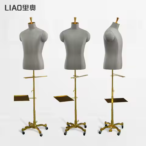 High Quality Male Mannequin Half Body with Wheels for Suit Shoes Display Boutique Store Man Model