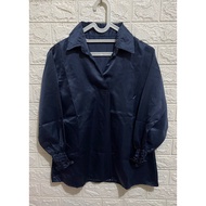 Blouse Wanita Bahan Satin Silk Premium Standar dan Jumbo Korean Style Terbaru 2023 LD 100-120cm