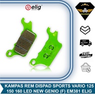 Front Disc Brake Pads for Vario Genio 110 125 150 160 Old New CBS ELIG SPORTS EM 381