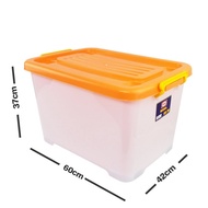SHINPO 70 LITER WHEEL CONTAINER BOX PLASTIC CONTAINER BOX PLASTIC WHEEL STORAGE BOX