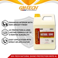 GM-TECH Natural Shine Interior Detailer 4L | Plastic, PVC, Dashboard Shine & UV Protection Dressing