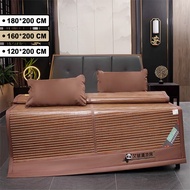 BISA COD - Tikar Lipat Bambu Alami Premium Halus & Adem Alas Lantai (FREE TAS) / Karpet Rotan Besar