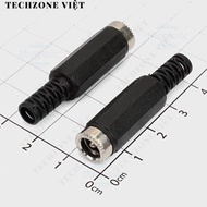 [5 Pieces]- YX-5521 Female DC Power Connector 5.5x2.1mm Solder Wire TechZone Viet