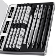 TEMU 4 Candies 4pcs Metal Mechanical Pencils Set With Case, 0.5mm & 0.7mm Artist Pencil With 8 Tubes