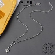 AIFEI JEWELRY Korean Pendant 925 Dumbo Chain Perempuan For Leher 純銀項鏈 Rantai Accessories Sterling Perak Original Women Silver Retro Necklace N74