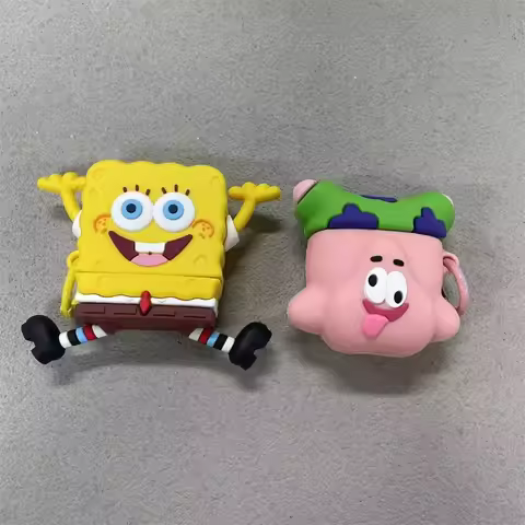 Anime SpongeBo Patrick Star Lovely Earphone Case for Apple Airpods 2 3 Soft Wireless Bluetooth Headp