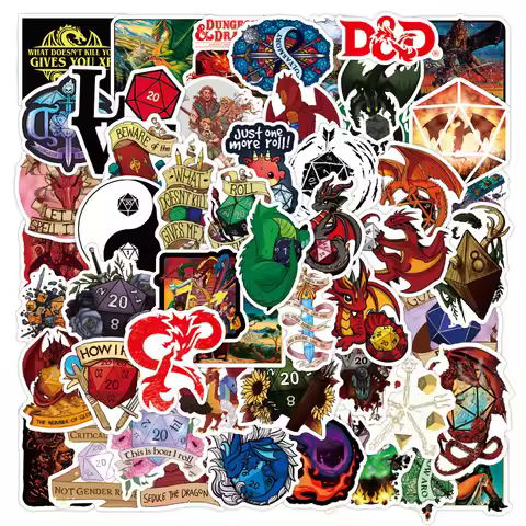50PCS Dungeons & Dragons 2 Stickers - Ideal for Notebook, Luggage & DIY Decor RecordingYourLife Stor