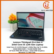 LENOVO THINKPAD E14 GEN4 INTEL CORE I5-1235U 16GB RAM 512GB NVME SSD USED LAPTOP NOTEBOOK