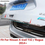 Rear Trunk Tail Gate Door Strip Garnish Cover Trim Stainless Steel Accessories For Nissan X-Trail X 