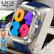 LIGE Z85 MAX Fashion Smart Watch for Men Bluetooth Call Custom Wallpaper 2.01 inchWaterproof Fitness