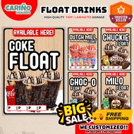 Laminated - Float Drinks Signages | Dutchmill Float | Coke Float Signages for business