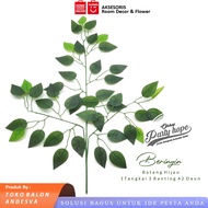 Daun Beringin Artificial / hiasan dinding daun palsu Beringin plastik / Ranting Daun Beringin Juntai