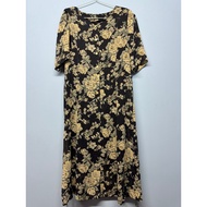 [pass 2nd]_Straight form dress with floral patterns for streetwear for middle-aged people