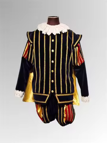 Tudor Elizabethan Men Costume Medieval Renaissance Royal Knight Nobleman Kings Henry Prince Uniform 
