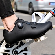 Road Bike Cycling Shoes Men Women Rubber Lockless Shoes Hard Sole Dynamic Mountain Lock Cycling Shoes 896 All Black