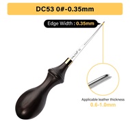 WUTA Leather Edge Beveler Pro Skiving Craft Work Tools M390/DC53 Die Steel Ebony Handle Cutter Edger