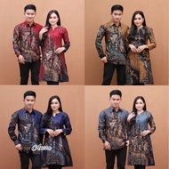 BAJU BATIK COUPLE SERAGAM BATIK KANTOR GURU KERJA PRIA WANITA PANJANG