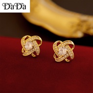 Original 18k saudi gold pawnable legit earings for women earrings Opal Ruyi Zircon Engagement Jewelry Couture Women's Birthday Gift