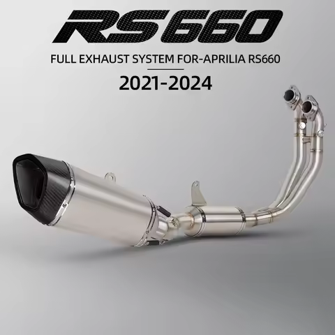 Motorcycle Exhaust Full System Modify For Aprilia RS660 RS Tuono 660 2021-2024 Front Link Pipe Carbo