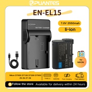 EN-EL15 Charger + Battery for Nikon D7000 D7100 D7200 D7500 Z5 Z6 Z7 Z8