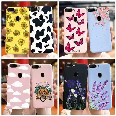 For OPPO A5S Phone Case Oppo A12 Back Cover Silicone Butterfly Flower TPU Cases For Oppo A 5S AX5S A