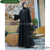 ABAYA MEWAH BAMBOO SILK FADIAH Basic Syari Kabsya Abaya Gamis Hitam Kaftan Saudi / Abaya Bamboo Silk