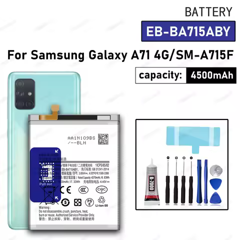 100% New High Quanlity Battery EB-BA715ABY For Samsung Galaxy A71 4G/SM-A715F Replacement Batteria B