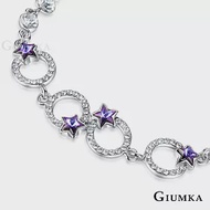 GIUMKA白K飾-手鍊璀璨銀河星星女士手鏈 採用施華洛世奇水晶元素 精鍍正白K 單個價格 MH06008 紫彩手鍊