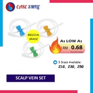 Scalp Vein Set Butterfly Needle 21G 23G 25G Winged Infusion Set Sterile Rapid Venous Access Slip Loc